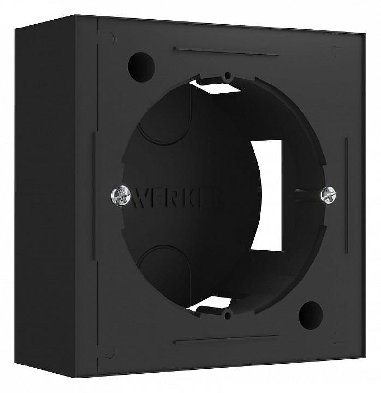Короб накладной для розетки Werkel черный W8000008 