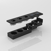 Короб накладной для розетки Werkel черный W8000008 цвет черный-1