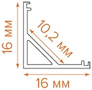Короб накладной угловой внутренний Wolta WAP-S-16/16/2000-A цвет Серый-4