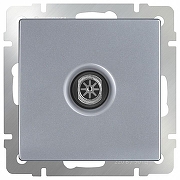 ТВ-розетка оконечная без рамки Werkel Серебряный WL06-TV цвет Серебро