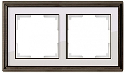 Рамка на 2 поста Werkel WL17-Frame-02 цвет Белый, Бронза