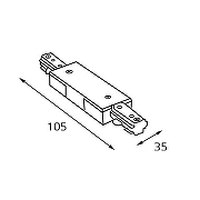 Соединитель линейный для треков Italline WSO WSO 26B black цвет Черный-3