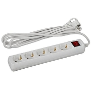 Удлинитель с выключателем Эра UX-5es Б0035758 цвет Белый