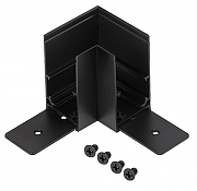 Соединитель угловой L-образный для треков накладных Эра Б0054787 цвет арматуры Черный