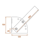 Штанга с основанием Wolta К1Н-0 К1Н-0-025-БМ цвет Белый-3