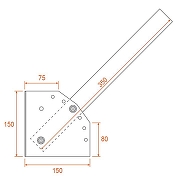 Штанга с основанием Wolta К1Н-0 К1Н-0-035-БМ цвет Белый-3
