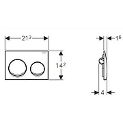 Инсталляция Geberit Alpha 458.233.21.1 для унитаза с клавишей смыва цвет Хром-3