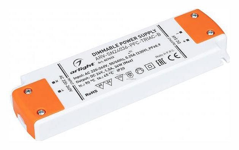 Блок питания Arlight ARV-SN24036-PFC-TRIAC-B 027633 