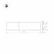 Декоративная плата для трека Arlight MAG-ORIENT 038359 цвет арматуры Черный-1