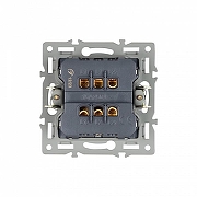 Выключатель проходной двухклавишный без рамки Arlight SWT 043728 цвет Черный-1