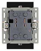 Розетка двойная с заземлением и со шторкой, без рамки Arlight SCT 043765 цвет Черный-1