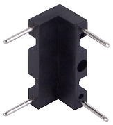 Соединитель угловой L-образный для треков накладных Favourite Unika 1006-CB-025 цвет арматуры Черный