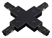 Соединитель X-образный для треков Novotech 135013 цвет арматуры Черный