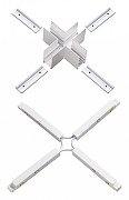 Соединитель X-образный для треков накладных Novotech Flum 135127 цвет арматуры Белый-1