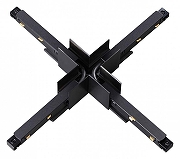 Соединитель X-образный для треков накладных Novotech Flum 135128 цвет арматуры Черный