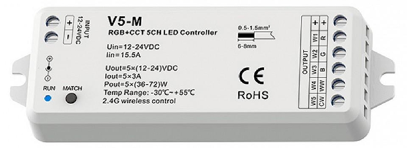 Контроллер-диммер и регулятор ЦТ и цвета RGBW Favourite 2001-CTR-006 