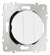 Выключатель трехклавишный без рамки Arte Milano 202 202.30-3.white цвет Белый