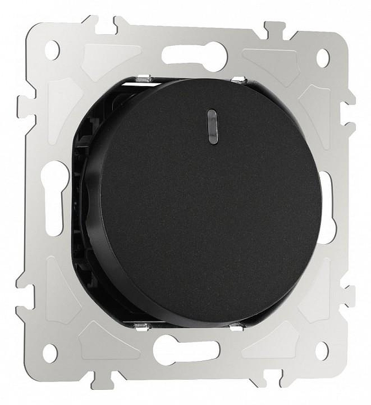 Выключатель одноклавишный с подсветкой без рамки Arte Milano 202 202.31-1.black 