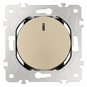Выключатель одноклавишный с подсветкой без рамки Arte Milano 202 202.31-1.shampan цвет Бежевый