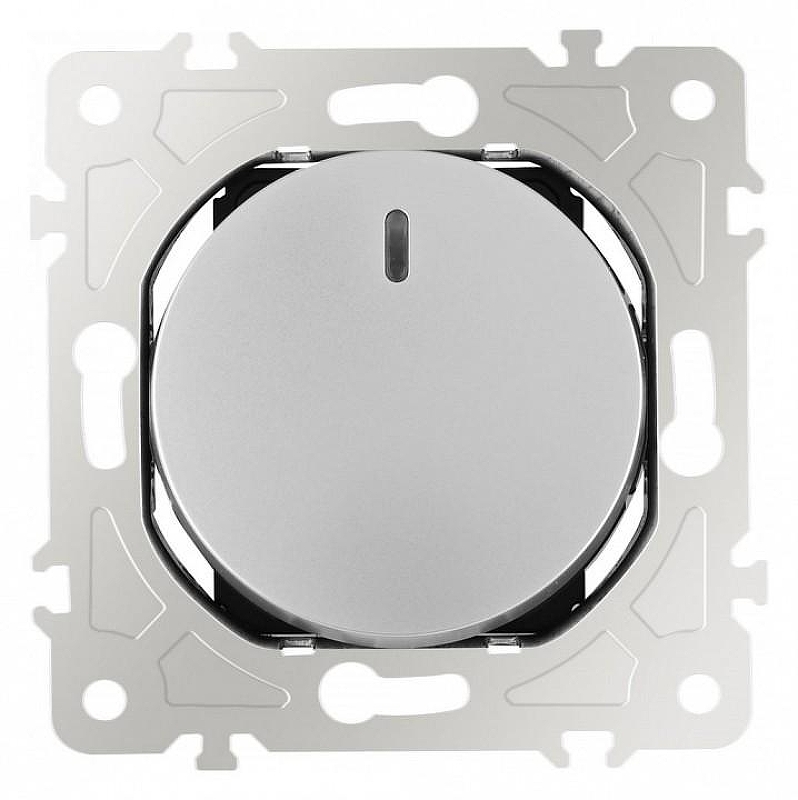 Выключатель одноклавишный с подсветкой без рамки Arte Milano 202 202.31-1.silver 