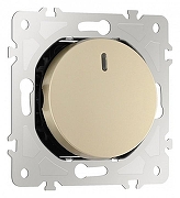 Выключатель проходной одноклавишный с подсветкой без рамки Arte Milano 202 202.33-1.shampan цвет Бежевый