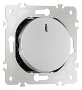 Выключатель перекрестный одноклавишный с подсветкой без рамки Arte Milano 202 202.35-1.silver цвет Серебро