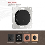 Кнопка звонка без рамки Arte Milano 202 202.36-1.black цвет Черный-1