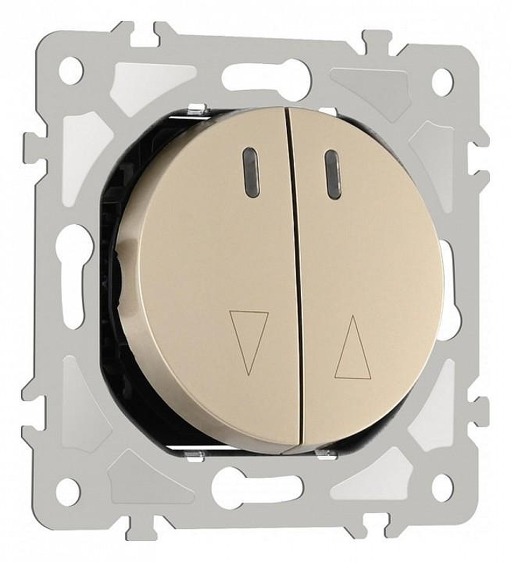 Выключатель для жалюзи с подсветкой без рамки Arte Milano 202 202.39-2.shampan 