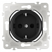 Розетка с заземлением и со шторкой, без рамки Arte Milano am-202 202.40-1.black цвет Черный