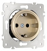 Розетка с заземлением и со шторкой, без рамки Arte Milano am-202 202.40-1.shampan цвет Бежевый