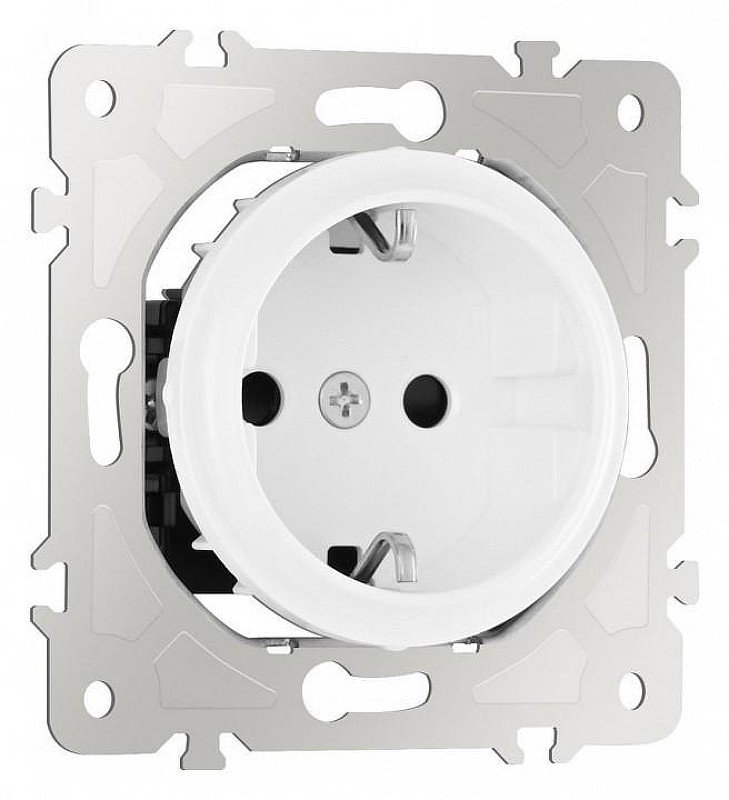 Розетка с заземлением и со шторкой, без рамки Arte Milano am-202 202.40-1.white 