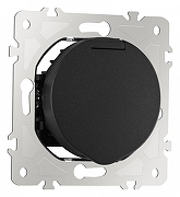 Розетка влагозащищенная с заземлением и со шторкой с крышкой Arte Milano am-202 202.41-1.black цвет Черный-1