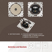 ТВ-розетка без рамки Arte Milano am-202 202.43-1.shampan цвет Бежевый-6