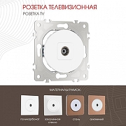 ТВ-розетка без рамки Arte Milano am-202 202.43-1.white цвет Белый-1