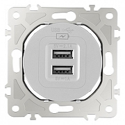 Розетка USB, без рамки Arte Milano am-202 202.46-1.silver цвет Серебро