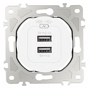 Розетка USB, без рамки Arte Milano am-202 202.46-1.white цвет Белый