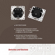 Выключатель трехклавишный без рамки Arte Milano 203 203.30-3.silver цвет Серебро-2