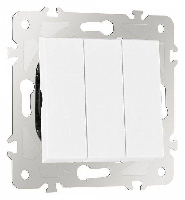 Выключатель трехклавишный без рамки Arte Milano 203 203.30-3.white 