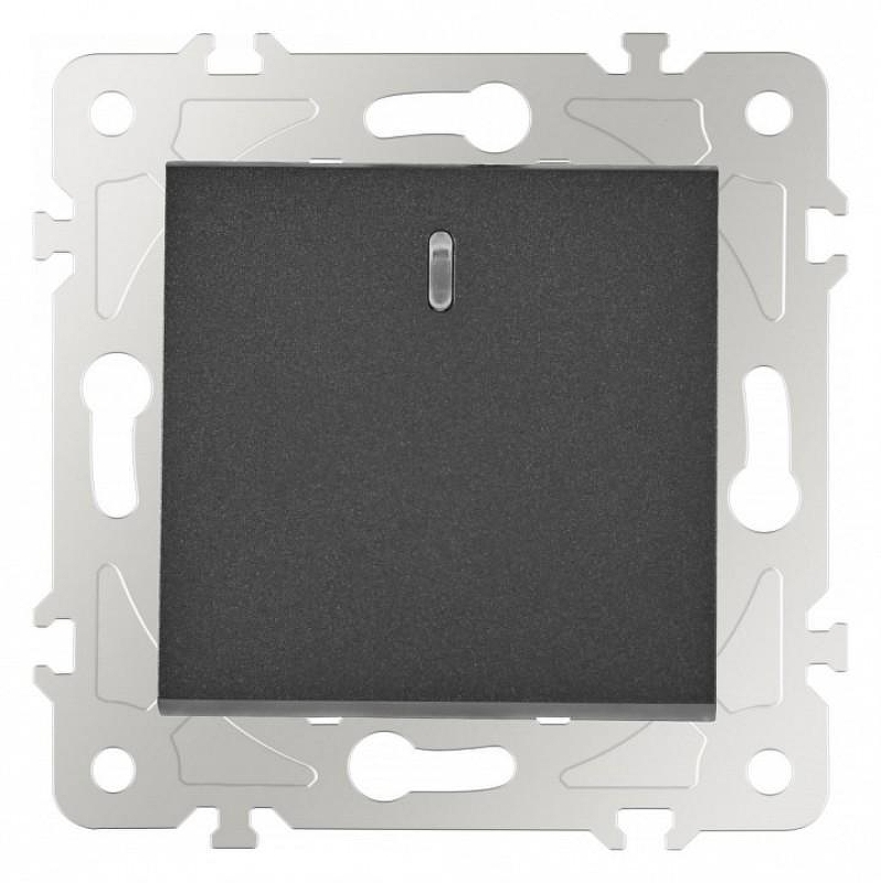 Выключатель одноклавишный с подсветкой без рамки Arte Milano 203 203.31-1.black 