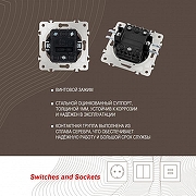 Выключатель двухклавишный с подсветкой без рамки Arte Milano 203 203.31-2.white цвет Белый-2