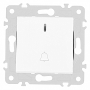 Кнопка звонка для жалюзи с подсветкой без рамки Arte Milano 203 203.37-1.white цвет Белый