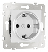 Розетка с заземлением и со шторкой, без рамки Arte Milano am-203 203.40-1.silver цвет Серебро