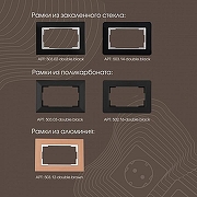 Розетка двойная с заземлением, без рамки Arte Milano am-203 203.40-2.black цвет Черный-4