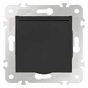 Розетка влагозащищенная с заземлением и со шторкой с крышкой Arte Milano am-203 203.41-1.black цвет Черный-2