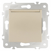 Розетка влагозащищенная с заземлением и со шторкой с крышкой Arte Milano am-203 203.41-1.shampan цвет Бежевый-3