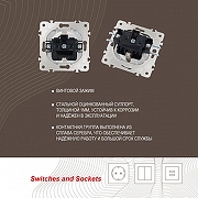 Розетка влагозащищенная с заземлением и со шторкой с крышкой Arte Milano am-203 203.41-1.white цвет Белый-5