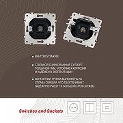 ТВ-розетка без рамки Arte Milano am-203 203.42-1.black цвет Черный-5