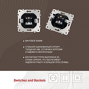 ТВ-розетка без рамки Arte Milano am-203 203.43-1.black цвет Черный-5