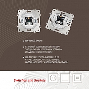 ТВ-розетка без рамки Arte Milano am-203 203.43-1.white цвет Белый-5