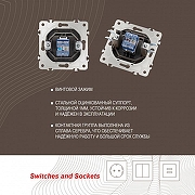 Розетка Ethernet RJ-45 без рамки Arte Milano am-203 203.45-1.shampan цвет Бежевый-5